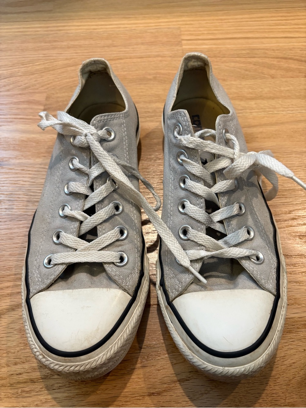 Converse All Star Low-Top Canvas Sneakers in Light Gray